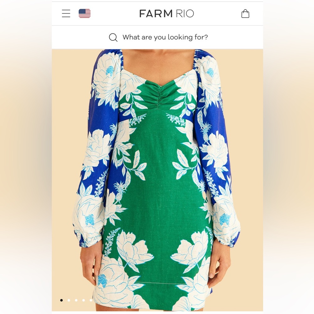 Farm Rio Soft Garden Mini Dress